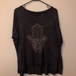 American Eagle Flowey Hipster Design T-Shirt